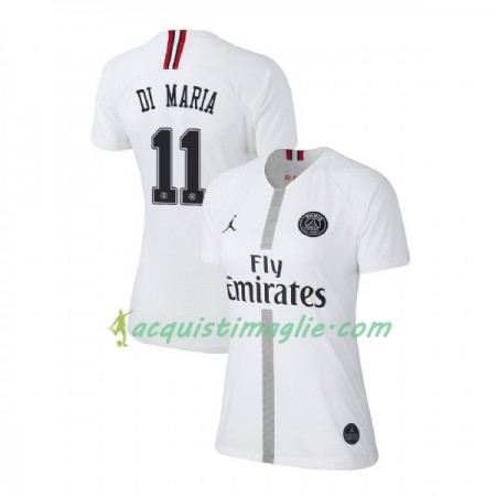 Divisa di Calcio Paris Saint Germain Di Maria 11 Jodan Bianco Donna Terza 2018/2019